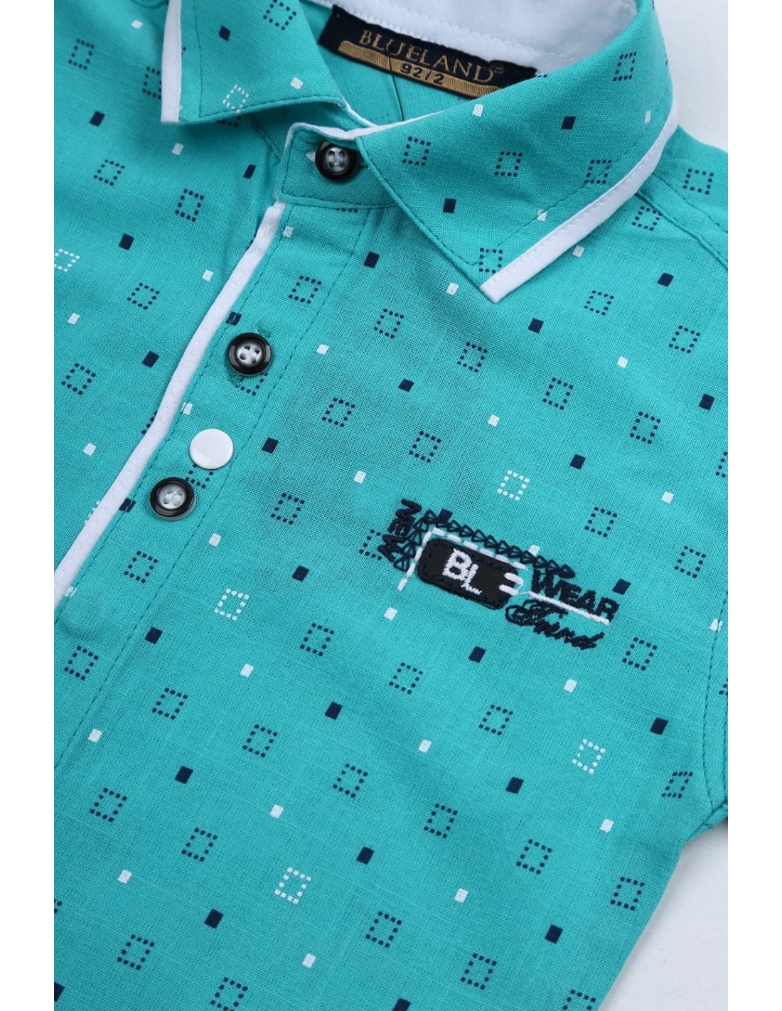 Boy\'s short-sleeved shirt, mint NDZ7461 - Online store - Boutique